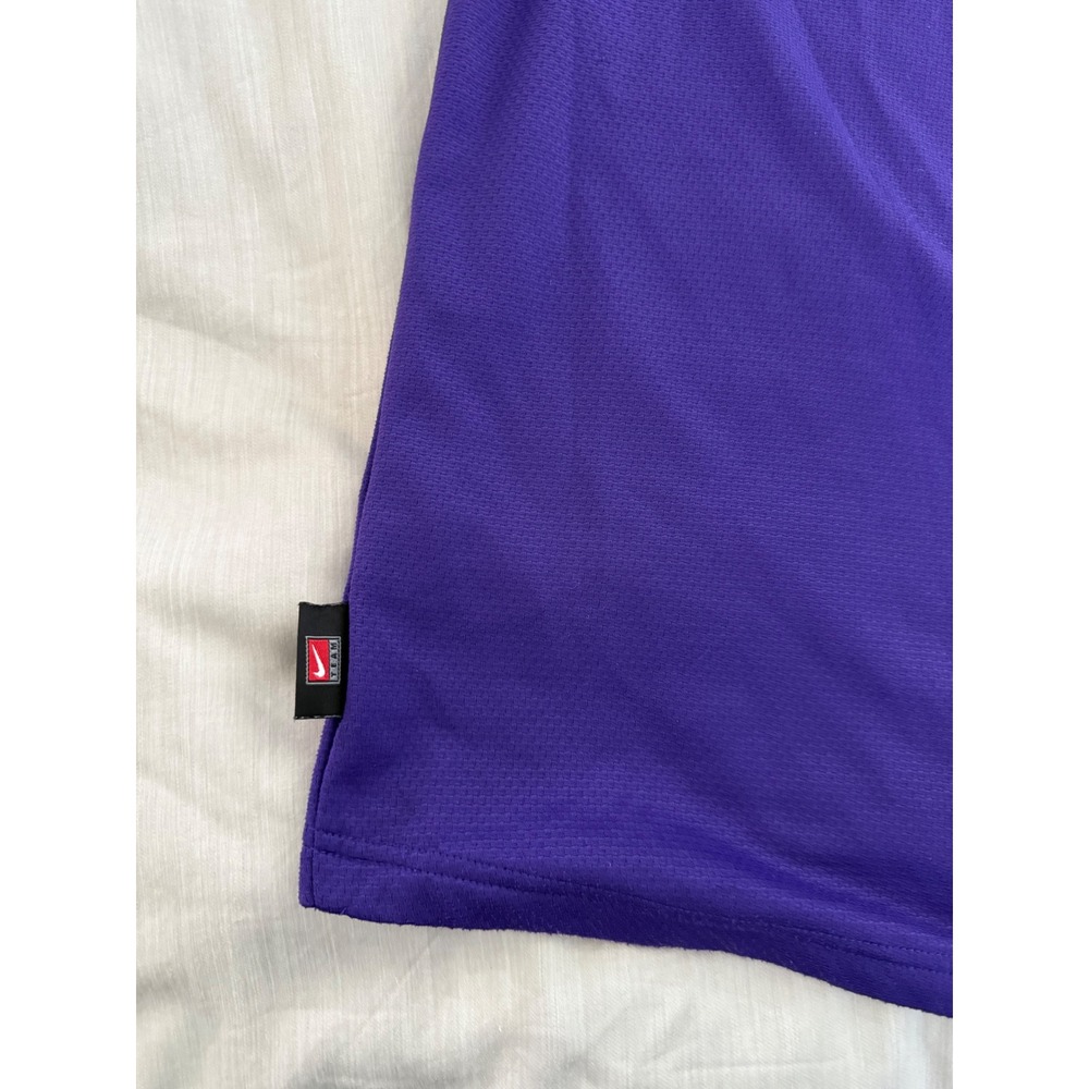 Nike Team LSU Tigers Mock Neck Shirt XL Purple Gold Vintage Dri-Fit Jersey Top - Picture 7 of 7